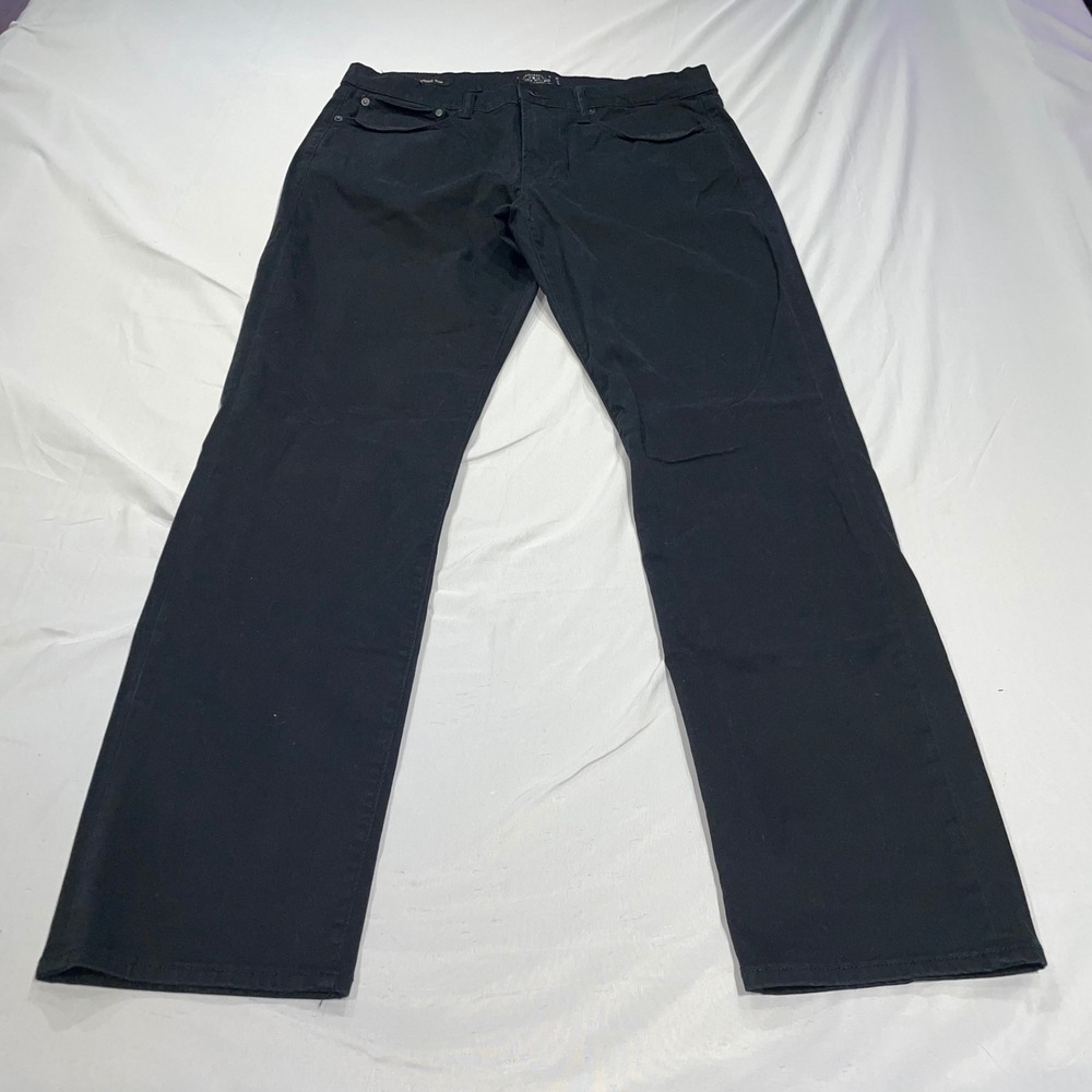 Lucky Brand 121 Heritage Slim Mens Black Chino Pants 34x32 Cotton Stretch